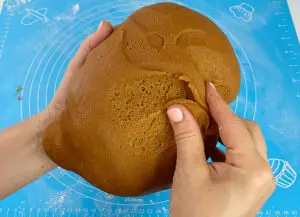 a ball of gingerbread dough