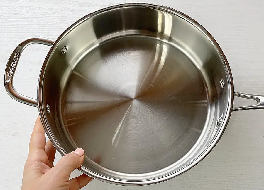 large heavy bottom pan 