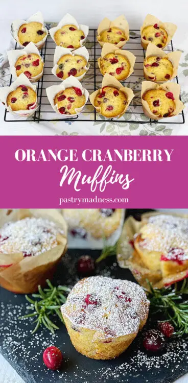 Orange Cranberry Muffins Pinterest Pin