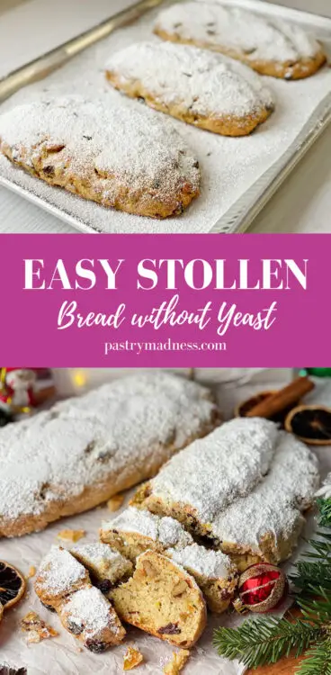 Easy Stollen Bread Recipe Pinterest Pin