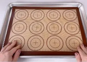Baking sheet covered with silicone mat