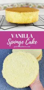 Vanilla Sponge Cake Pinterest Pin