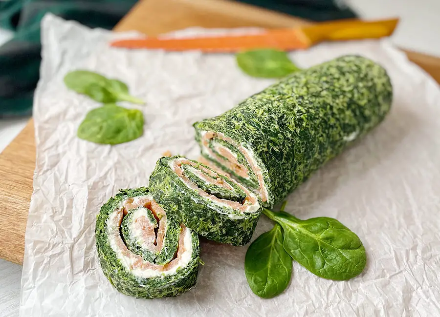 Salmon Spinach Roll 